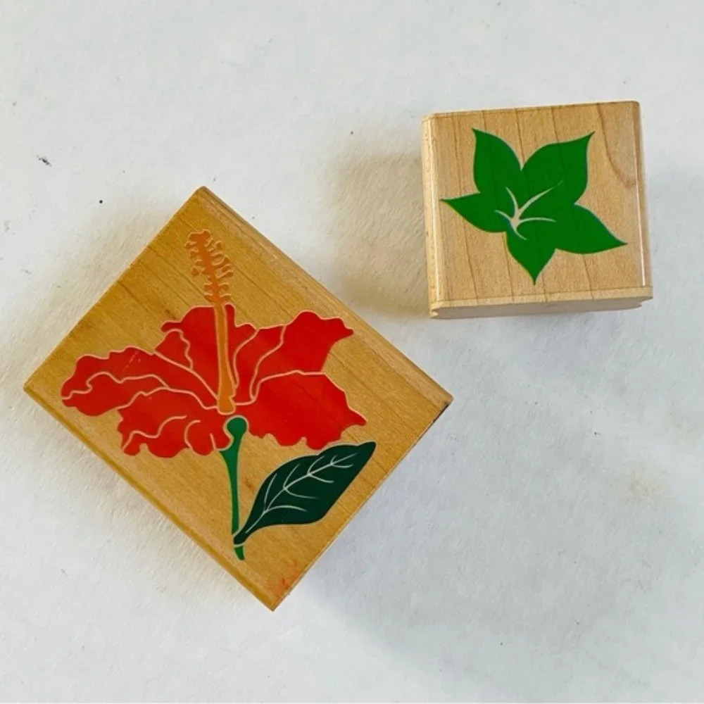 Floral Garden Rubber Stamp Wooden Mounted Scrapbooking Art Crafts‎ Stamping